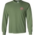 thumbnail image 2 of Fair Game Shelby Cobra American Classic 1962 Checkered Racing Flags Long Sleeve Shirt-Military Green-Small, 2 of 6