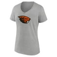 thumbnail image 2 of Women's Gray Oregon State Beavers Team Logo V-Neck T-Shirt, 2 of 3