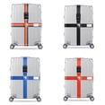 thumbnail image 3 of 4.2m Nylon 3 Digits Password Lock Luggage Strap Cross Belt Packing Adjustable Travel Suitcase Buckle Strap Baggage Belts A6, 3 of 6