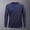 Dark Blue, variant on Men's Ice Silk Fitness Base Layer Long Sleeve T-Shirt Big and Tall Round Neck Sports Top