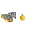 thumbnail image 1 of Manta de rayas estilo rústico con adorno de escultura de frutas de . Ideal para decorar el dormitorio, el sofá cama, la silla o la oficina., 1 of 8