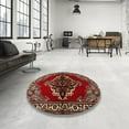 thumbnail image 4 of Ahgly Company Machine Washable Indoor Rectangle Traditional Tomato Red Area Rugs, 6' x 9', 4 of 7