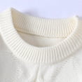 thumbnail image 6 of Men's Crewneck Sweaters Trendy Cable Knit Long Sleeve Pullover Vintage Winter Heavy Tops White XL, 6 of 8