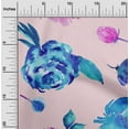 thumbnail image 1 of oneOone Viscose Jersey Fabric Flower & Leaves Watercolor Print Fabric By Yard 60 Inch Wide, 1 of 5