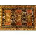 thumbnail image 1 of Ahgly Company Machine Washable Indoor Rectangle Persian Yellow Traditional Area Rugs, 2' x 4', 1 of 4