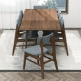 thumbnail image 5 of Arvada Modern Solid Wood Walnut Dining Room & Kitchen Table and Chairs Set of 8, 5 of 6