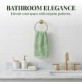thumbnail image 2 of REGALWOVEN Decorative Embossed Leaf Hand Towels, Pure Cotton, Ultra Soft & Absorbent 28 x 16 Inch Bathroom Towel Set for Spa, Gym, Guest Room Green 2pk, 2 of 7