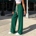 thumbnail image 4 of Womens Cargo Pants Fashion Women Casual High Waist Loose Straight Solid Pants Suit Wide Leg Pants Green Free Size, 4 of 6