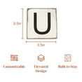thumbnail image 7 of Stiles Crossword Letter Tiles, Wooden Wall Decor, 3.5 Inch, Rustic, Letter U, 7 of 7