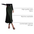 thumbnail image 4 of Falda PRETTYGARDEN 2025 Satinada de Cintura Alta, Línea A, Midi, Talla M, 4 of 7