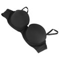 thumbnail image 4 of Sujetador de media copa ajustable y transpirable para mujer, sin costuras, fruncido, suave, con aros, para fiestas, citas, color negro 38/85AB, 4 of 15