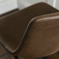 thumbnail image 3 of Walker Edison 34.5" Faux Leather Counter Stools in Brown (Set of 2), 3 of 12