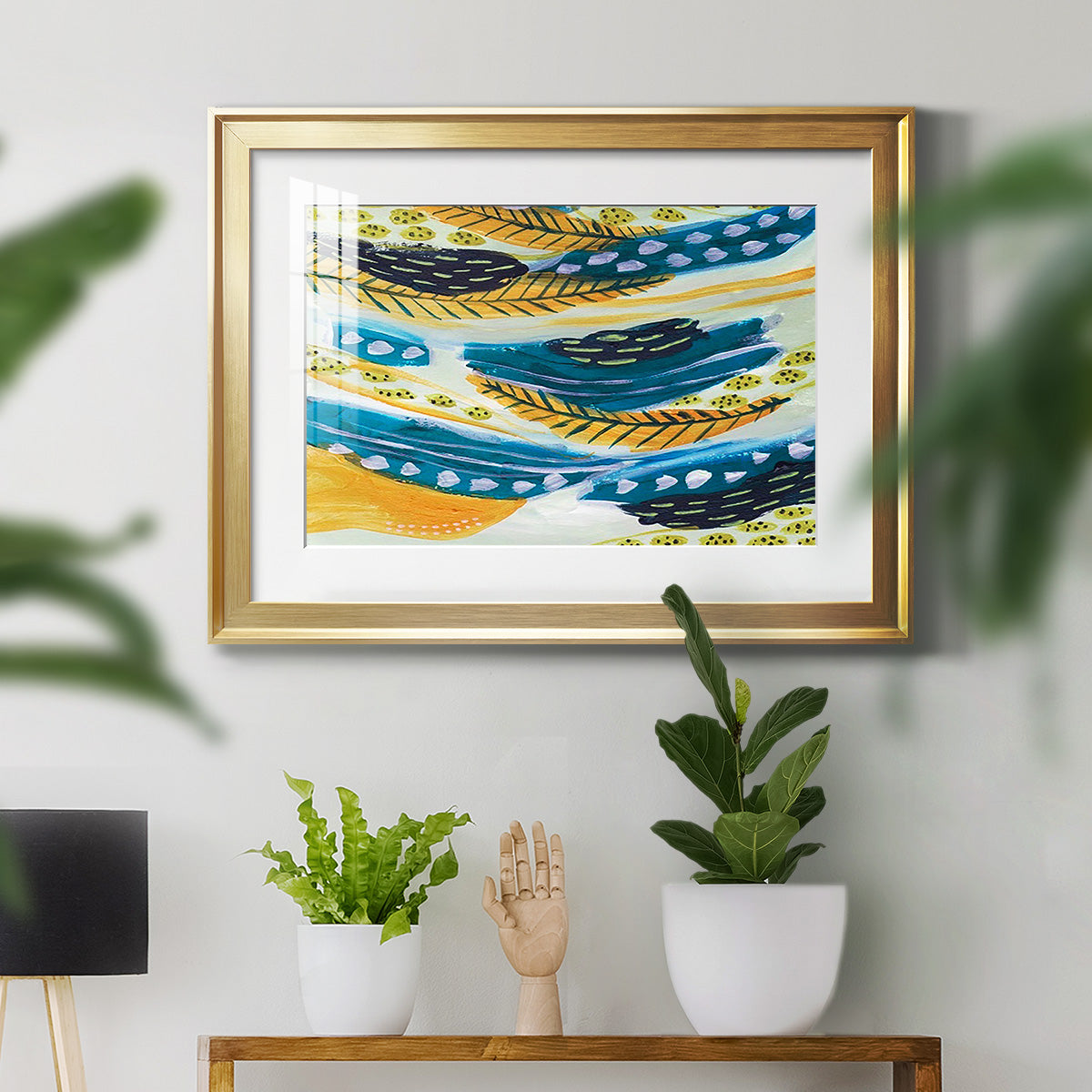 Feathery I Premium Framed Print - Ready to Hang