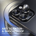 thumbnail image 3 of ShellTech Camera Lens Protector Compatible with iPhone 11 Pro Max, Scratch-Resistant Ultra-Thin Tempered Glass with Aluminum Edge, Set of 3,Black, 3 of 5