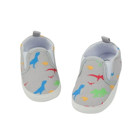Tao Tao Infant Baby Girls Boys Canvas Shoes Soft Sole Toddler Slip On Newborn Crib Moccasins Casual Sneaker Austin Boy s Flat Lazy Loafers First Walkers Skate Shoe Gray 0-6 Months