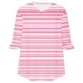 thumbnail image 5 of Yuanlook Womens Casual Short V Neck 3/4 Sleeve Tops Blouses Fashion Clothes - Pink - L, 5 of 5