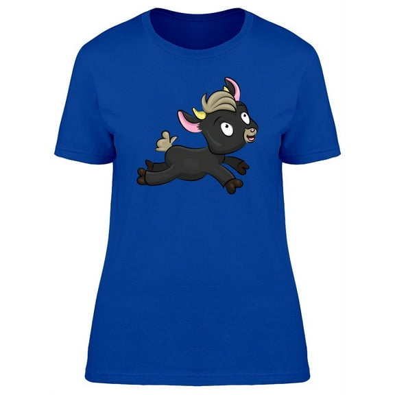 Cartoon Black Baby Goat Tee Women's -Image by Shutterstock