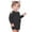 Black, variant on Baby Girl's Sheer Jersey Raglan Long Sleeve Onesie, Blk, 24 M