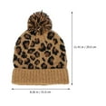 thumbnail image 4 of Gymnture 1PC Leopard Printed Knitted Hat Winter Warm Knitted Thickened Hat (Brown), 4 of 10