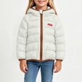 thumbnail image 3 of YUANxueke Boys Girls Puffer Jacket Zip up Hooded Winter Coat Winter Warm Outerwear,White,1-2 Years, 3 of 7