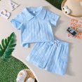 thumbnail image 2 of HWJAD Toddler Baby Boy 2 Piece Summer Outfit Short Sleeve Polo Shirt and Shorts Set Infant Casual Clothes 6M-3Y, 2 of 9