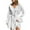 White, variant on Enjoytime Casual Dresses for Women Solid Color V-Neck Ruffle Long Sleeve Short Dress Casual Elegant Party Dresses White M