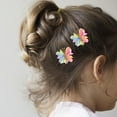 thumbnail image 4 of Pinzas para el pelo de Mariposa Fernando 2 Uds Roscado Amarillo Rosa, 4 of 8
