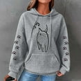 thumbnail image 2 of LOVZFMLL Essentials Hoodie Graphic Print with Pocket Long Sleeve Fall 2025 Women Fashion Hooded Pullover Comfort Streetwear, 2 of 3