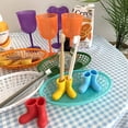 thumbnail image 3 of 2 Pack Rain Boots Toothbrush Holder Silicone Toothbrush Holder Cute Storage Box, 3 of 5