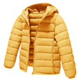 thumbnail image 2 of EnJoCho Kids Packable Hooded Puffer Jacket, Thermal Lightweight Windproof Outerwear, Warm Winter Coat, Unisex Boys Girls School Outerwear for Daily Commute and Weekend Outdoor Activities, 2 of 9