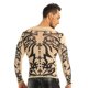 thumbnail image 5 of iEFiEL - Camiseta de manga larga transparente elástica con tatuaje falso para hombre, para culturismo, para Halloween, con efecto mojado, 5 of 5
