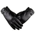 thumbnail image 5 of Winter PU Leather Gloves For Men, Warm Thermal Touchscreen Texting Typing Dress Driving Motorcycle Gloves With Wool Lining, 5 of 8
