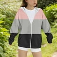 thumbnail image 4 of Ashirexll Girls Hoodies Pullover Fall Clothes 4-15 Years Childrens Winter Solid Color Casual Sports Warm Thick Down Jackets Top, 4 of 4