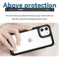 thumbnail image 2 of Case for iPhone 12 iPhone 12 pro Case Slim Dropproof [Defend from Drop/Scratch/Slip/Fingerprint] Clear Acrylic Hard Back Soft TPU Bumper Hybrid Phone Cover for iPhone 12 Pro/12-Black, 2 of 16