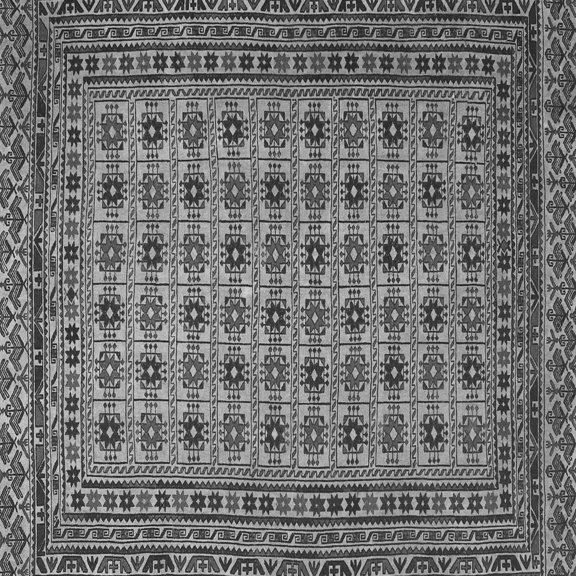 Ahgly Company Indoor Square Southwestern Gray Country Area Rugs, 3' Square