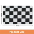thumbnail image 3 of Non-Slip Checkered Bathroom Rug Runner | 20x32in, Long Bath Mat | Super Absorbent, Soft Microfiber | Perfect Large Bath Mat, 3 of 5