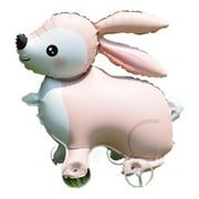 QenASHaing Large Self-Standing Animal Balloon with Wheels, Fun Cartoon Design for Jungle Theme Parties and Kids' Decor