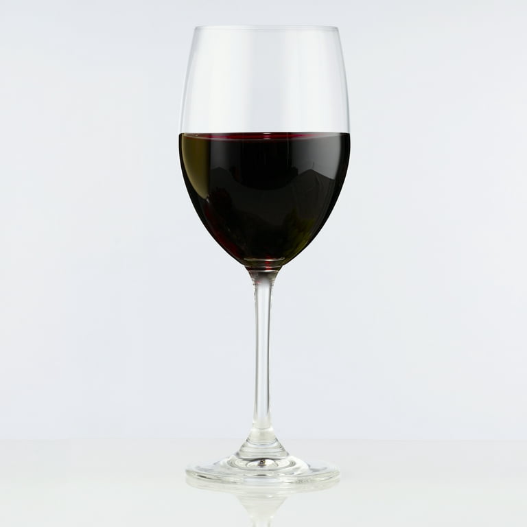 Burns Glass Crystal Wine Glasses, Long Stem 19 oz, Red or White Wine, Beer,  Juice, Water (Set of 4) 