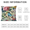 thumbnail image 5 of Orinice  Throw Pillow Covers Vintage Bird Butterfly Dragonfly Rose Design Square Pillowcase for Home Decor Sofa Car Bedroom Pillow case  White, 5 of 5