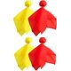 thumbnail image 1 of 4 piezas de bandera de penalización de fútbol, ​​banderas de desafío de fútbol, ​​bandera de árbitro de fútbol para lanzar, accesorio de fiesta (2 rojos y 2 amarillos), 1 of 5