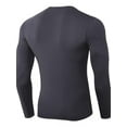thumbnail image 2 of Autumn And Winter Men's High-elastic Running Sports Shirt Men's T-shirt Plus Velvet V-neck Fitness Long-sleeved Tight Training Suit, 2 of 9