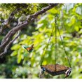 thumbnail image 6 of XYADX 2 Pack Wild Bird Feeder Tray, Heavy Duty Metal Mesh Platform Seed Feeder with Durable Chains for Outdoor Garden Use, 6 of 7