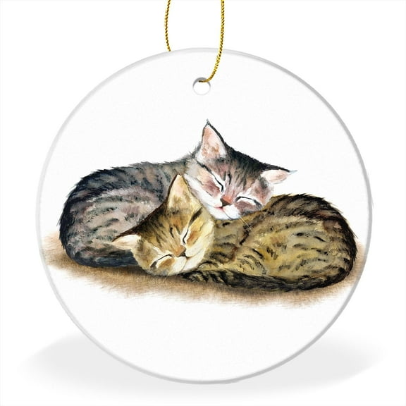 Cat Ornaments Christmas Ornament Xmas Tree Decor Christmas Tree Decor,Watercolor Cats