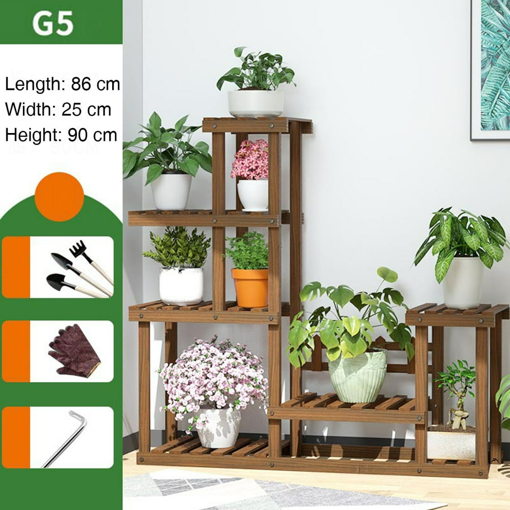 5 Tier Plant Stand, Large Multi Tiered Plant Shelf for