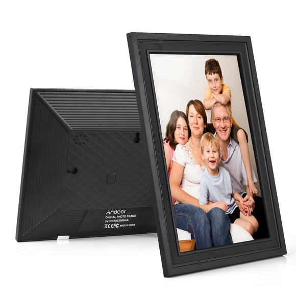 Andoer 10.1-Inch WiFi Digital Photo Frame Cloud Digital Picture Frame TFT Screen Touch Control 16GB Storage Auto Rotation Share Photos via APP with Backside Stand Perfect Gift for Friends and Family
