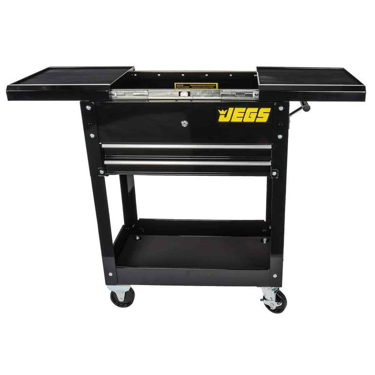 JEGS 81438 Heavy Duty Tool Box Cart 27.2 in. L x 15.2 in. W x 38 in. H Sliding T