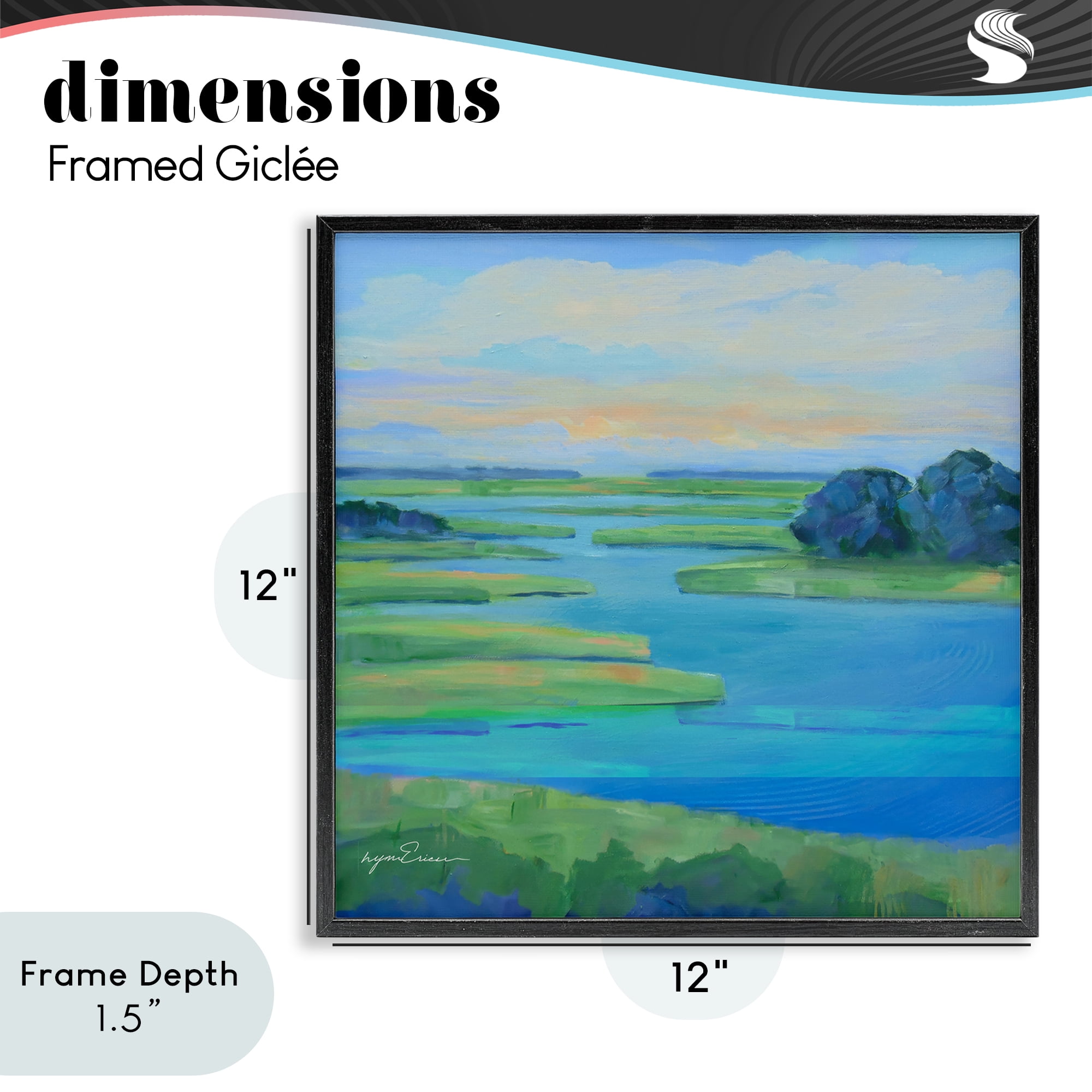 Stupell Industries Scenic Scarborough Marshes Black Framed Giclee Art, design by Lynn Ericson Fine Art