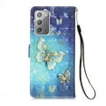 thumbnail image 3 of Allytech Wallet Case for Samsung Galaxy Note 20, 3D Pattern Design PU Leather Folding Stand Protection Cards Holder Anti-scratch TPU Bumper Flip Cover for Galaxy Note 20, Butterfly, 3 of 10