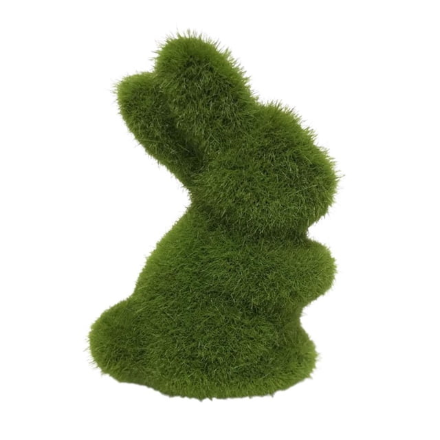 Estatuas de jardín de conejito de musgo Artificial, adornos de animales artificiales ligeros y duraderos para armario y oficina