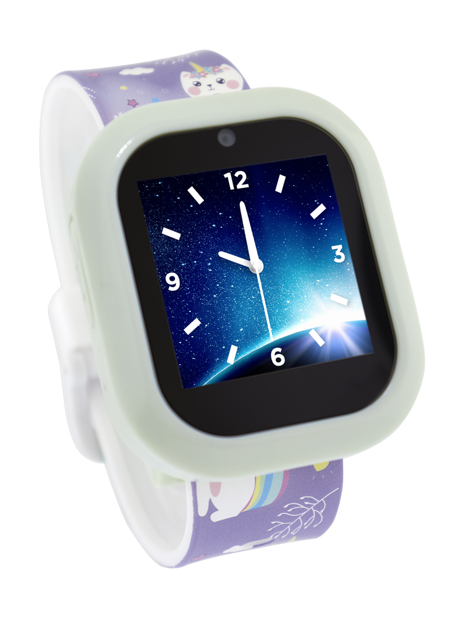 Itech Junior Kids Girls Caticorn Bluetooth Enabled Smartwatch with Interchangeable Straps and Bezels